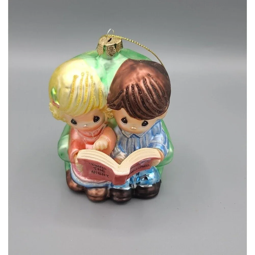 Precious Moments The Night Before Christmas Blown Glass Ornament Holiday
